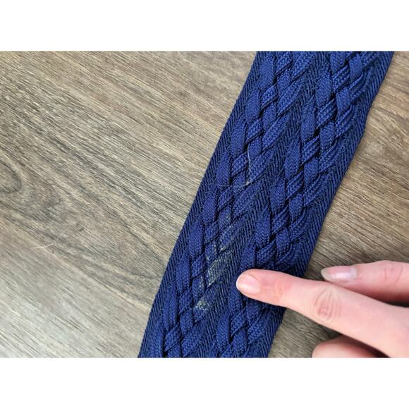 Vintage Braided Rope Belt Royal Blue 36" Length AS IS - Picture 7 of 7